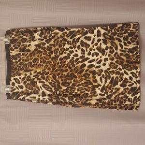 Leopard Print Pencil Skirt